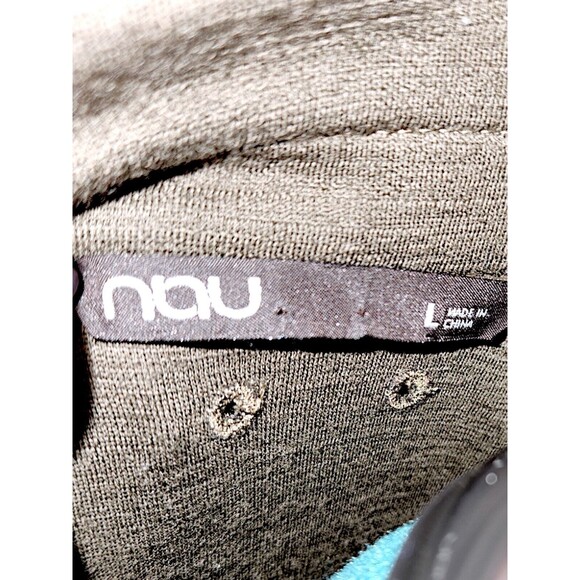 Nau Size L Womens Gray 100% Wool Long Sleeve Front Snap Sheath Dress *Flaw - Picture 2 of 9